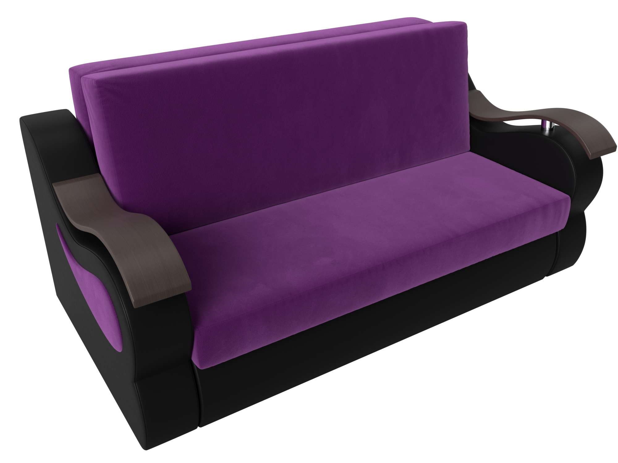 Прямой диван Меркурий 140 (Фиолетовый\Черный)