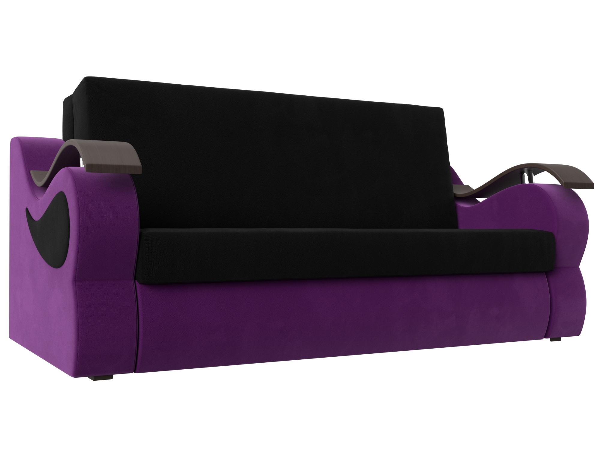 Прямой диван Меркурий 120 (Черный\Фиолетовый)