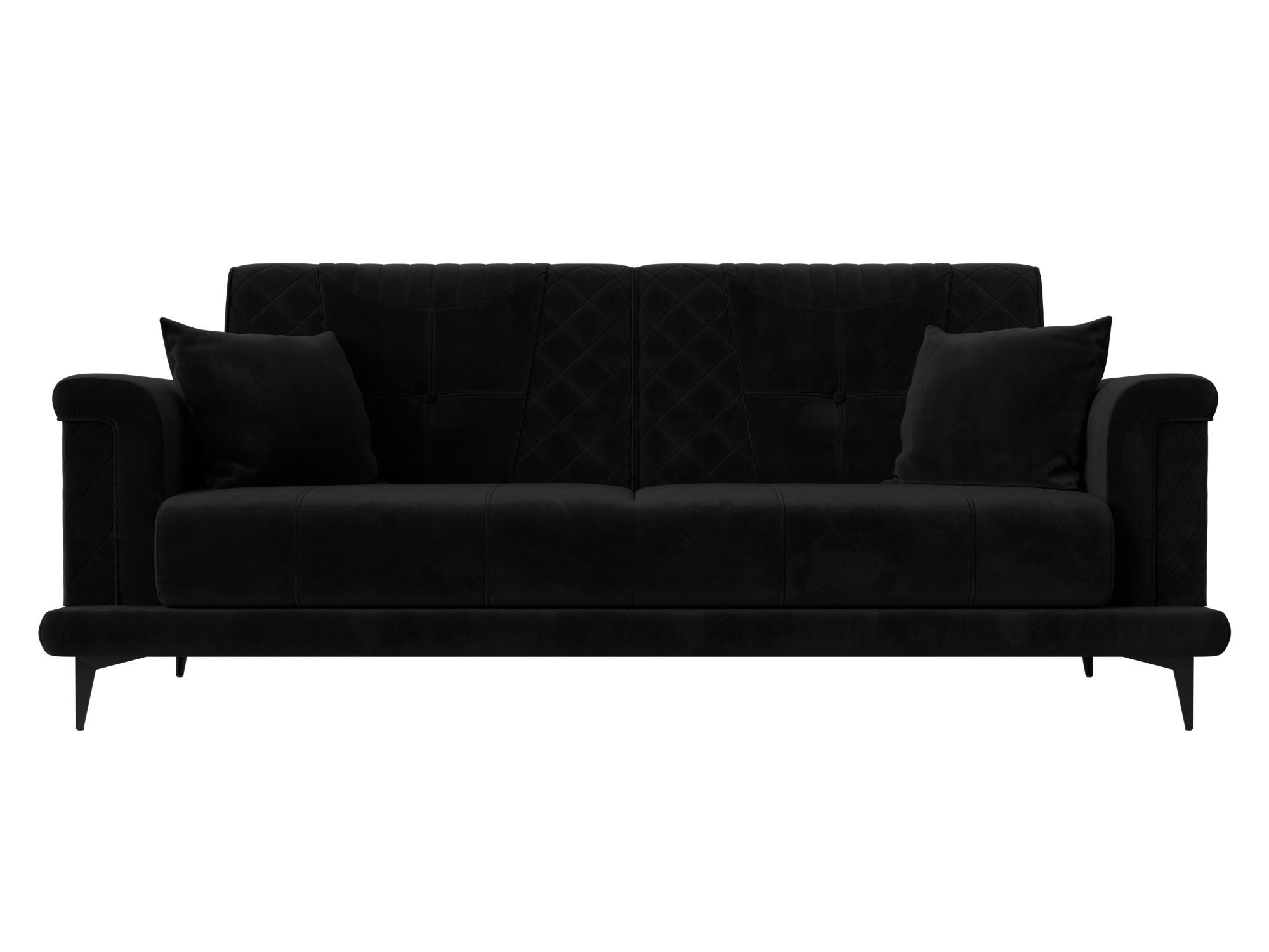 Прямой диван Неаполь (Черный)