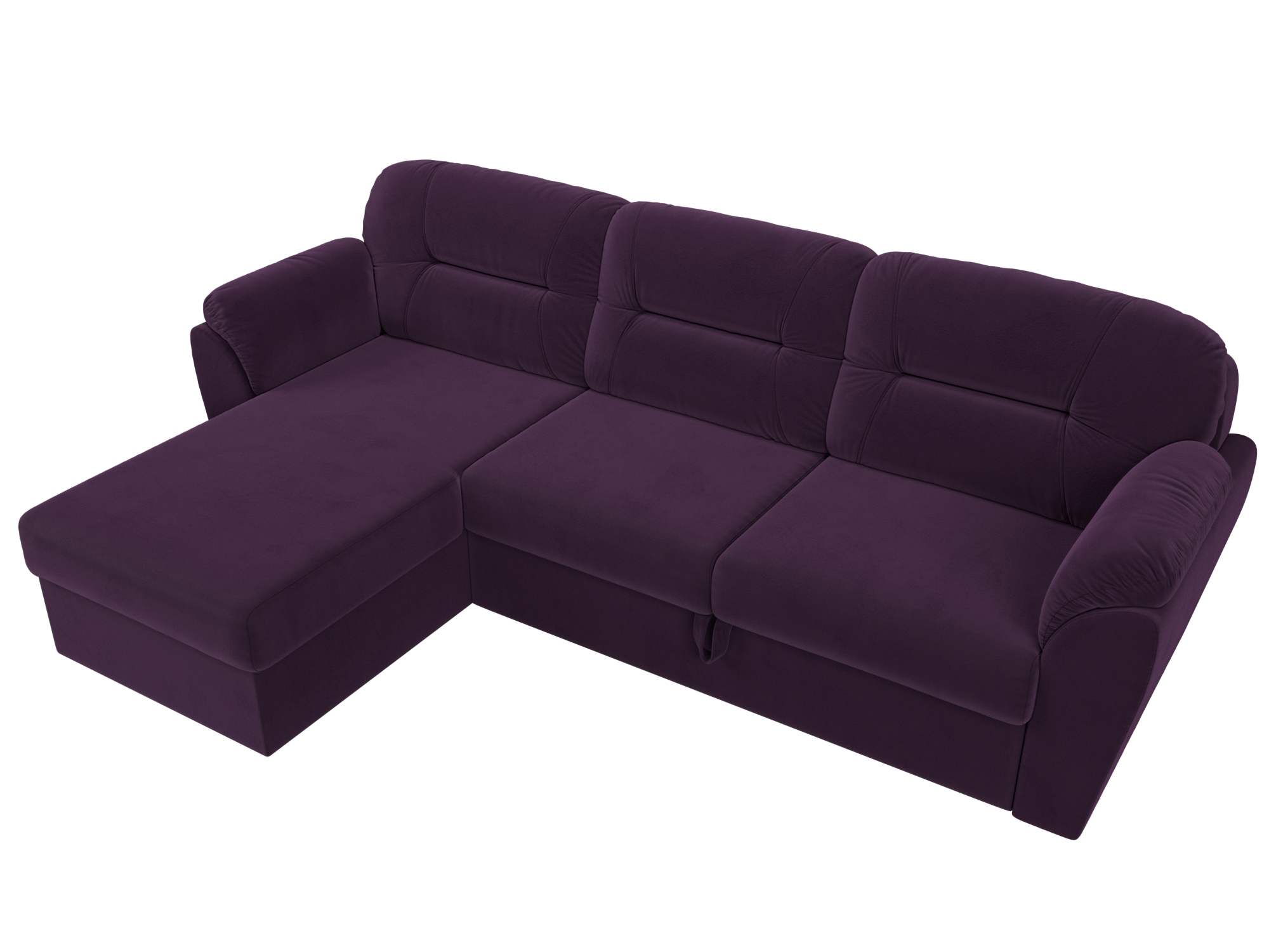 Угловой диван Бостон левый угол (Фиолетовый)
