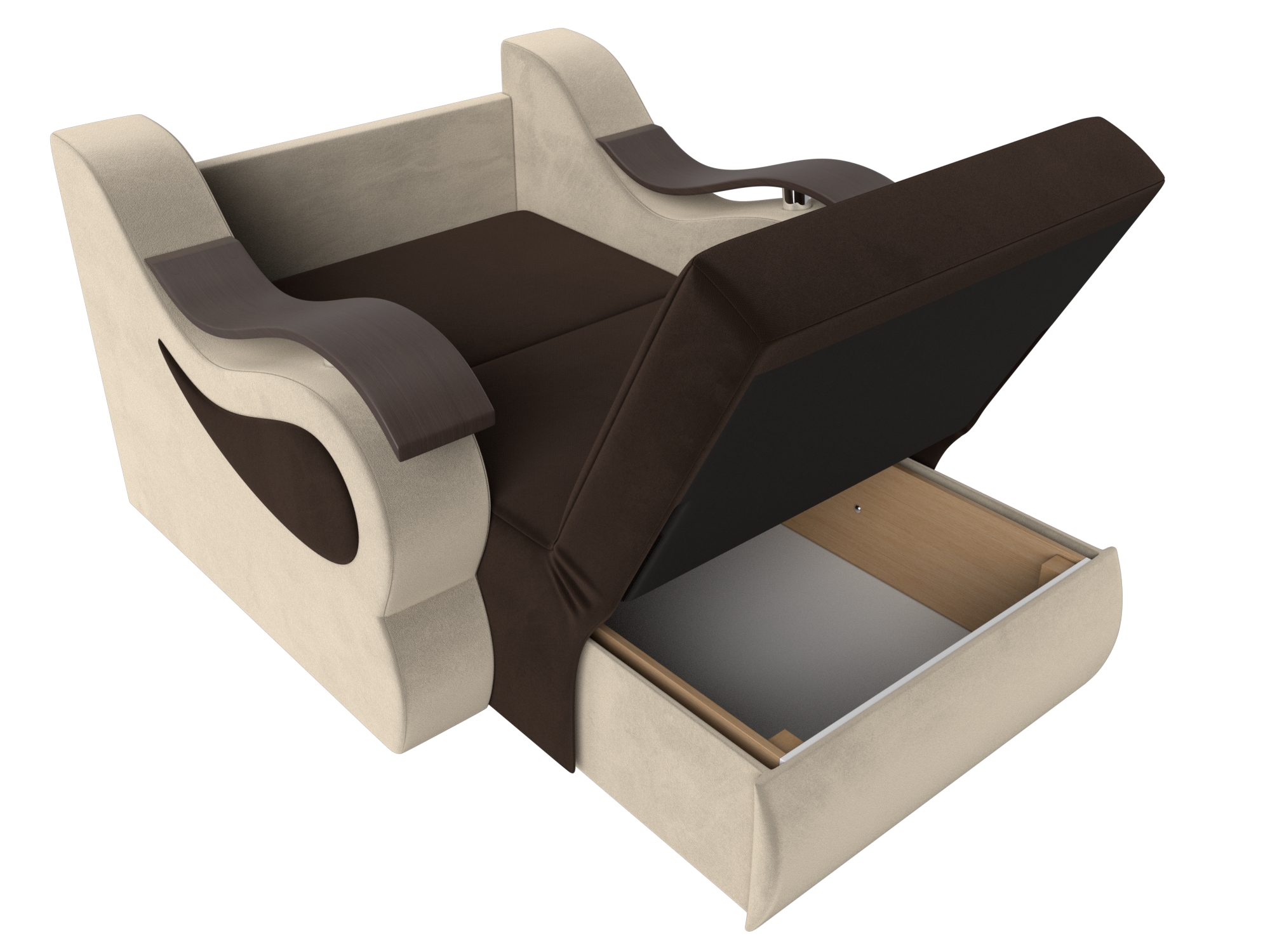 Кресло-кровать Меркурий 80 (Коричневый\Бежевый)