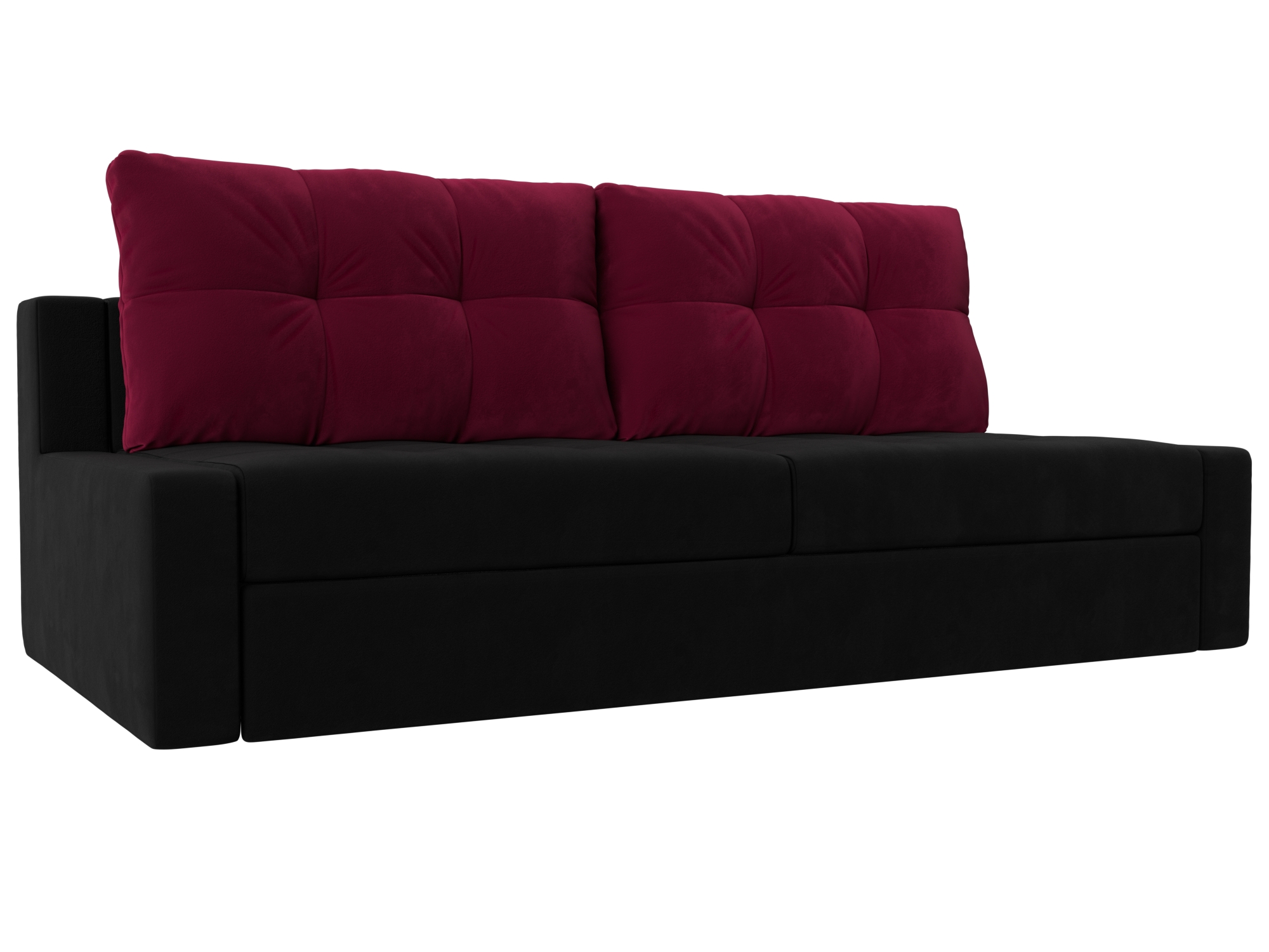 Прямой диван Мартин (Черный\Бордовый)