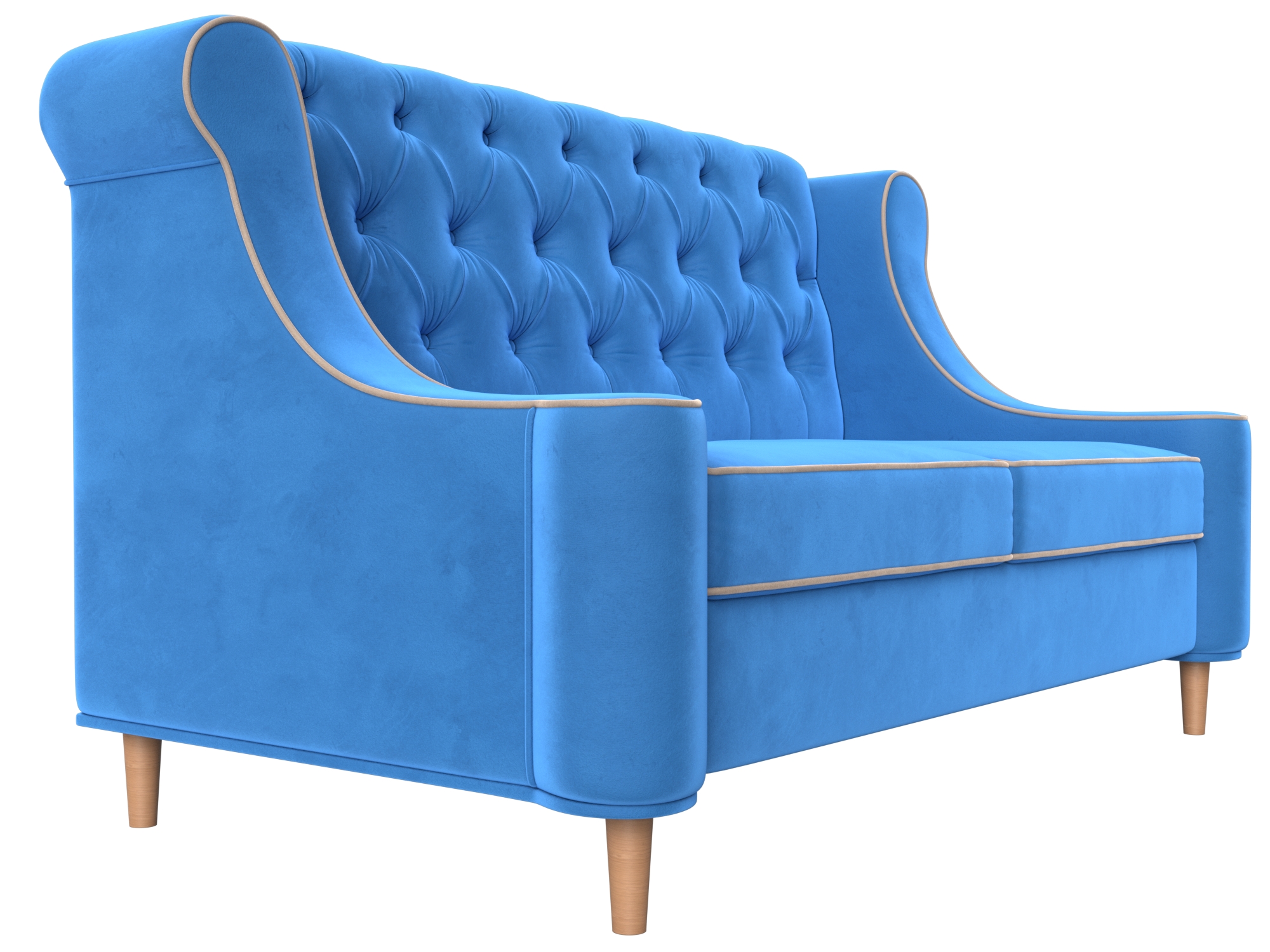 Прямой диван Бронкс (голубой\бежевый)