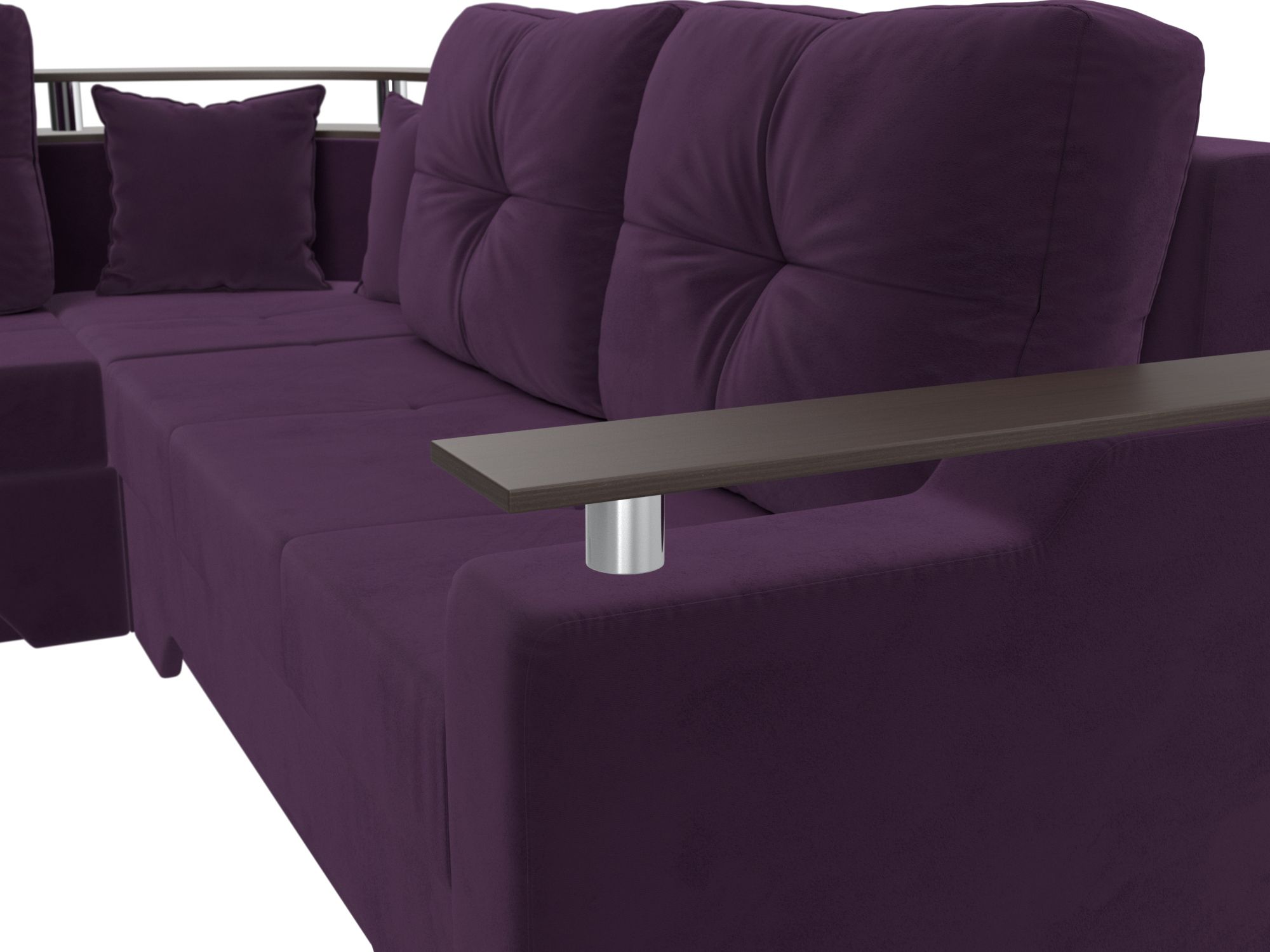 Угловой диван Комфорт левый угол (Фиолетовый)