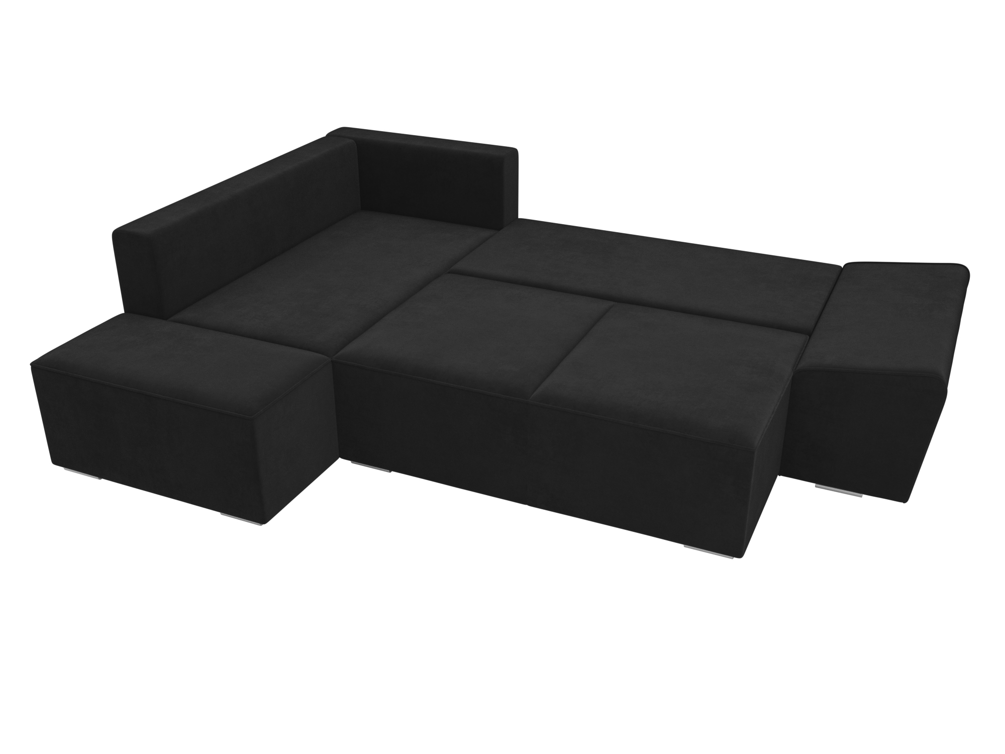 Угловой диван Хьюго левый угол (Черный)