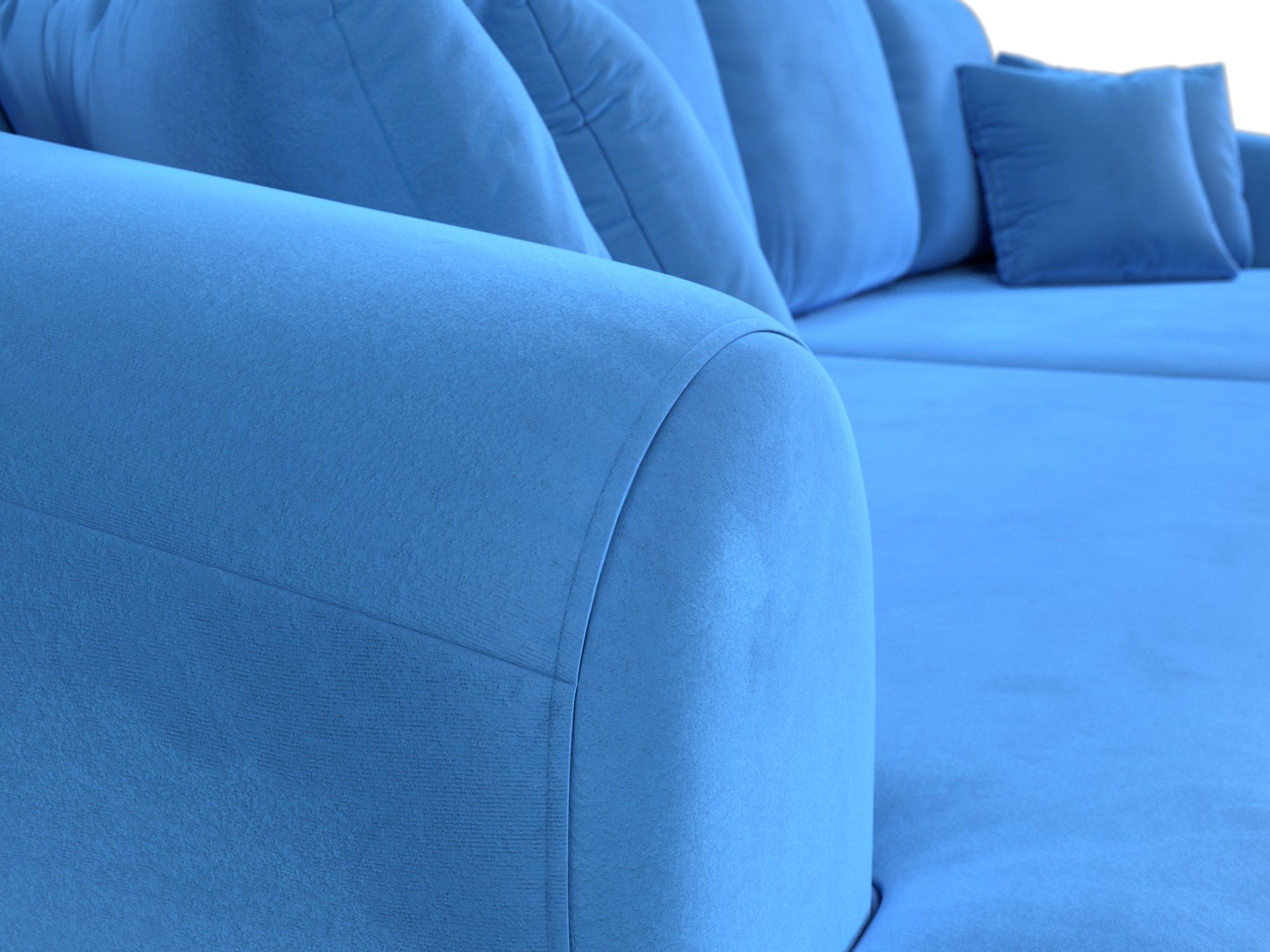 Прямой диван Милтон (Голубой)