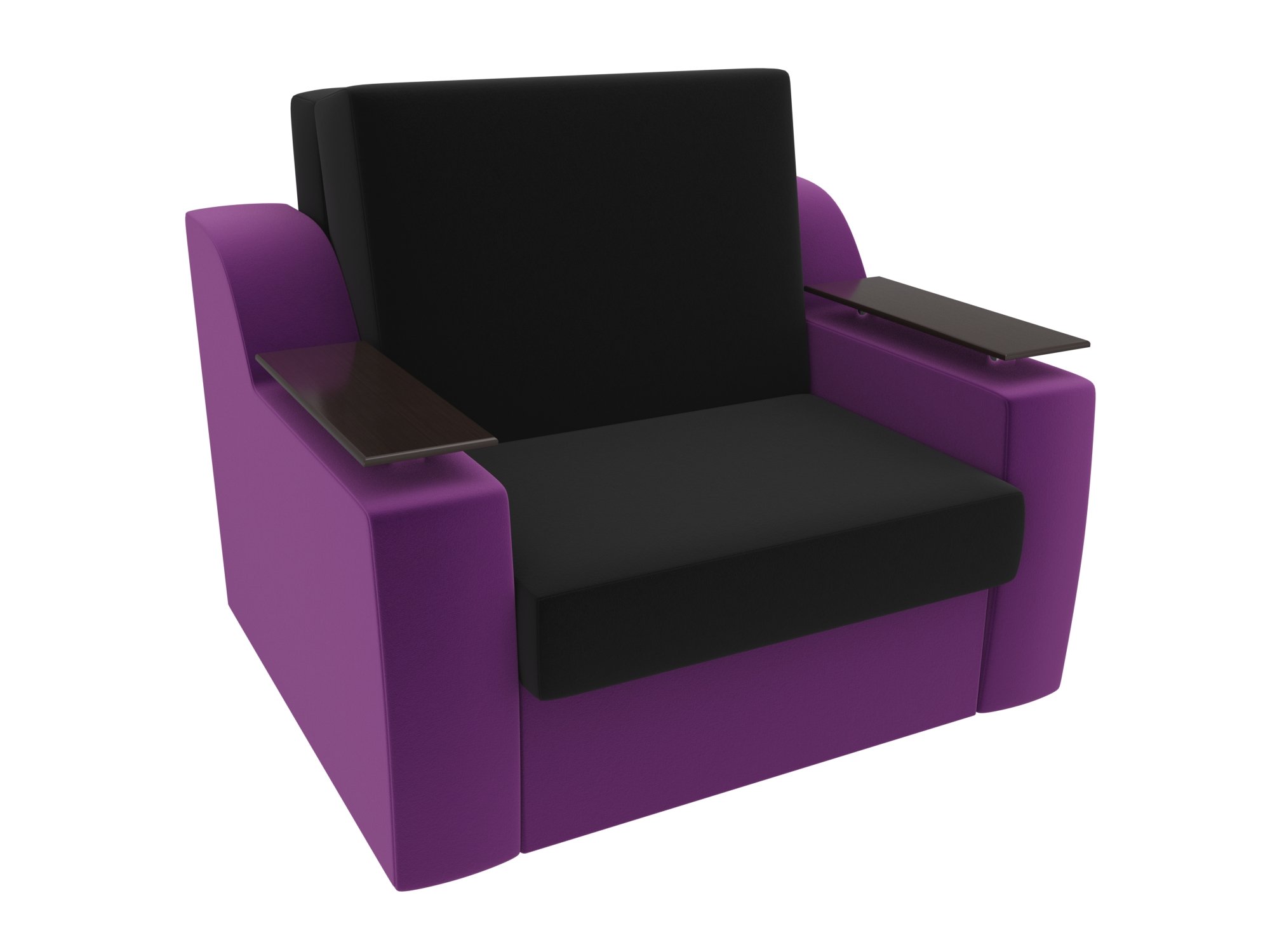 Кресло-кровать Сенатор 80 (Черный\Фиолетовый)