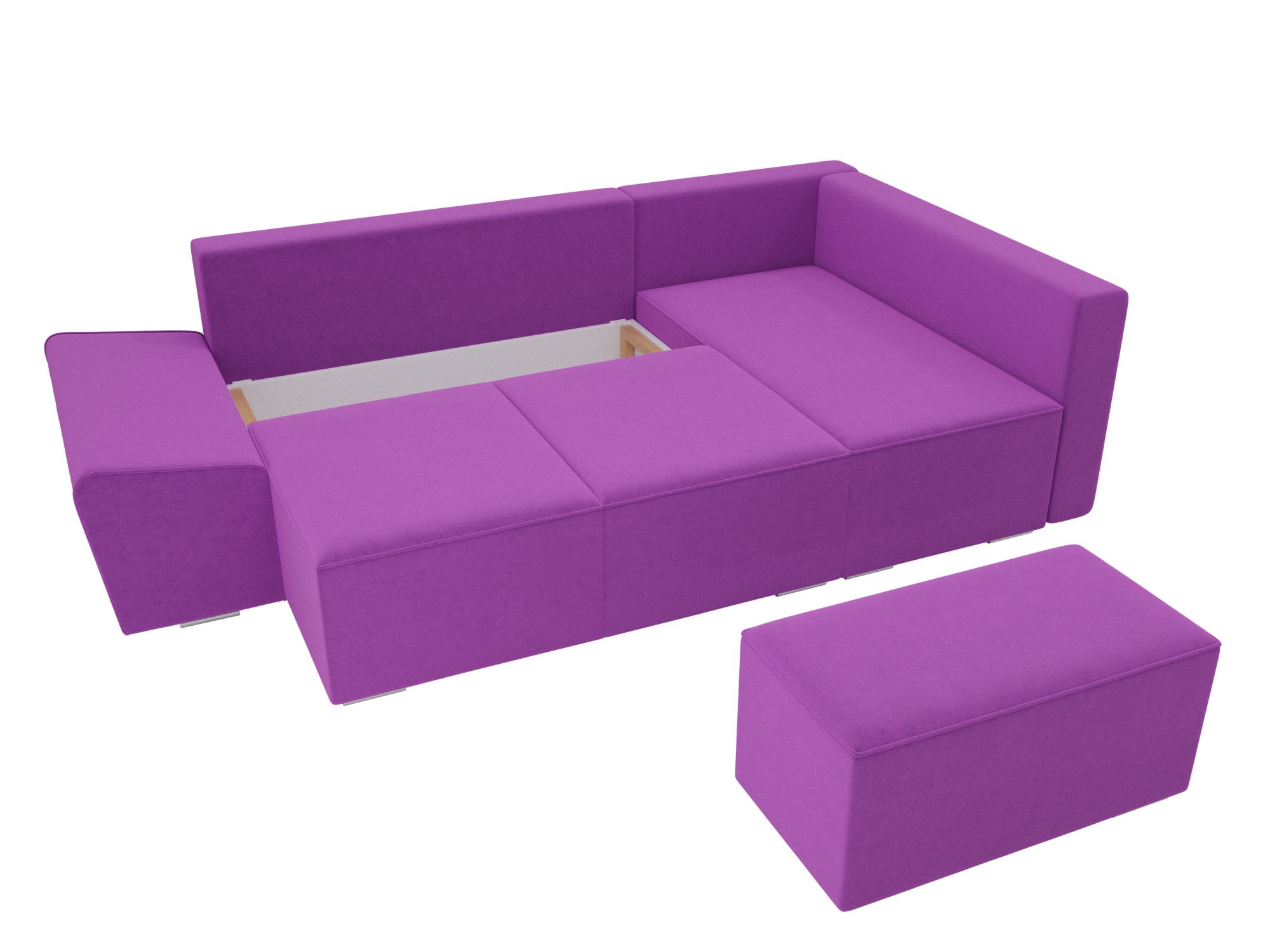 Угловой диван Хьюго правый угол (Фиолетовый)