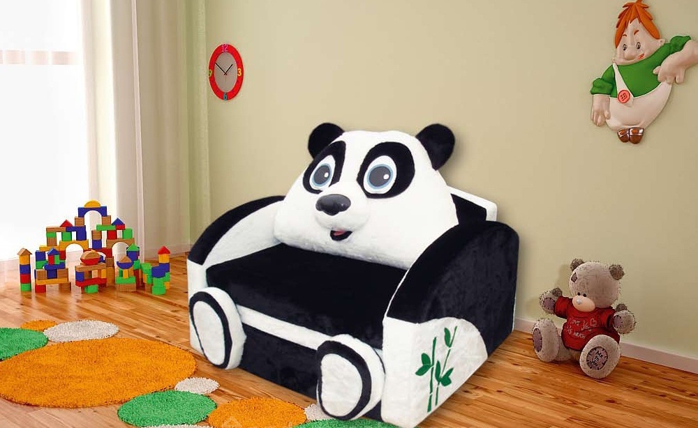 Детский диван Панда мех
