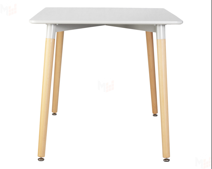 Стол обеденный DOBRIN SERRA WIDE (ножки светлый бук, столешница светло-серая)
