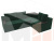Угловой диван Тесей правый угол (Зеленый)