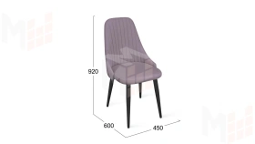 Стул Франк (конус) исп. 2 - ДП2-30 Графит/Микровелюр  Catania Lavender (лавандовый)