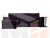 Угловой диван Атланта М левый угол (Фиолетовый\Черный)