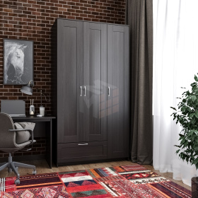 Шкаф Сириус 3 двери 1 ящик, венге (высота 220 см)