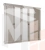Шкаф Афина 5-дверный (2+1+2) с зеркалом крем корень