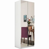 Шкаф  распашной  Локер 2-х дверный  с зеркалом 1 штанга, 2 полки, 2 ящика 100 см.