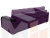 Диван прямой Марсель (Фиолетовый\Черный)