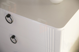 Комод Ева белое дерево/белый матовый