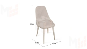 Стул Франк (конус) исп. 2 - ДП2-30 Капучино матовый/Микровелюр Catania Ivory (бежевый)