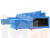 П-образный диван Дубай полки справа (Голубой)