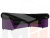 Диван угловой Карнелла правый угол (Черный\Фиолетовый)