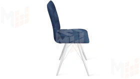 Стул Аспен К3 Белый матовый, Велюр Wellmart Blue