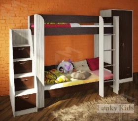 Кровать двухъярусная Фанки Кидз 20