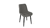 Стул OSCAR Черный муар, Велюр L002 серо-бежевый Стул OSCAR Черный муар, Велюр L002 серо-бежевый