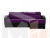 Угловой диван Форсайт правый угол (Фиолетовый\Черный)