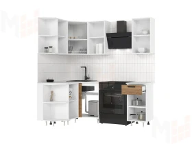Кухня Рио New угловая 2,6*1,0 м Дуб крафт золотой