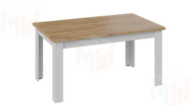 Стол обеденный Ванкувер тип 1  Белый, Дуб Крафт золотой