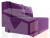 Диван прямой Лагуна (Фиолетовый\Черный)