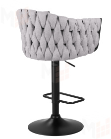 Стул барный DOBRIN LEON (серая ткань (LAR 275-17))