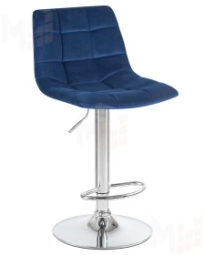 Стул барный DOBRIN TAILOR (синий велюр (MJ9-117))