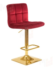 Стул барный DOBRIN GOLDIE (бордовый велюр (MJ9-43))