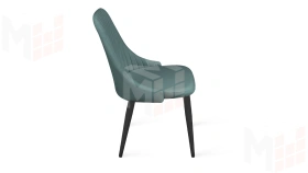 Стул Франк (конус) исп. 2 - ДП2-30 Черный матовый/Микровелюр Madera Aquamarine (аквамарин)