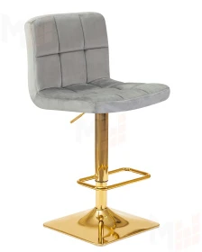 Стул барный DOBRIN GOLDIE (серый велюр (MJ9-75))