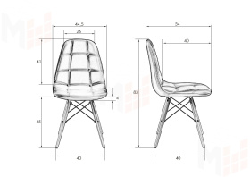 Стул обеденный DOBRIN BENNET (ножки светлый бук, чёрный)