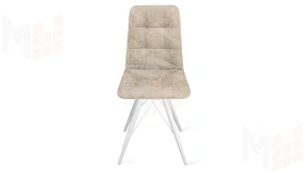 Стул Аспен К3 Белый матовый, Велюр Wellmart Dark Beige