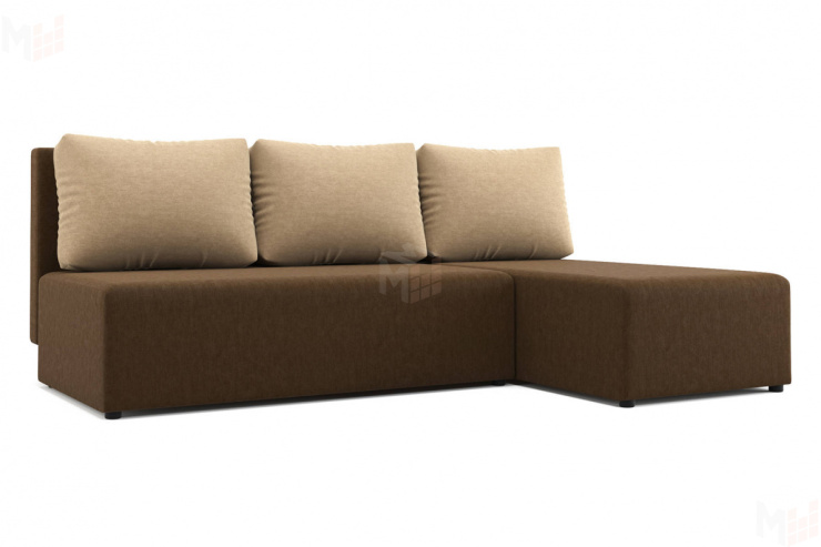 Угловой диван Комо бежево-коричневый 