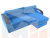 Угловой диван Форсайт правый угол (Голубой)