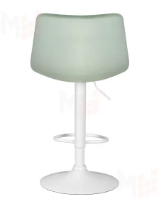 Стул барный DOBRIN TAILOR WHITE (пудрово-мятный велюр (MJ9-87))