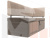 Кухонный прямой диван Стоун с углом правый (Коричневый\Бежевый)