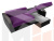 Угловой диван Форсайт правый угол (Фиолетовый\Черный)