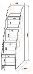 Детская кровать двухъярусная Фанки Кидз-5 + лестница-комод 13/8СВ