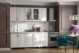 Кухонный гарнитур Прованс (2,0м) (МДФ) (без столешниц) Белый 