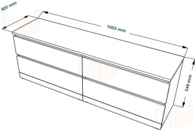 Комод Varma 4D шпон беленый дуб
