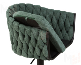 Стул барный DOBRIN LEON (зеленая ткань (LAR 275-23))