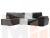 Угловой диван Хьюго левый угол (Черный\белый\коричневый)