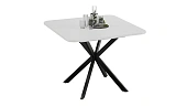 Стол обеденный раздвижной Лиссабон Тип 1 Черный муар, Белый Стол обеденный раздвижной Лиссабон Тип 1 Черный муар, Белый
